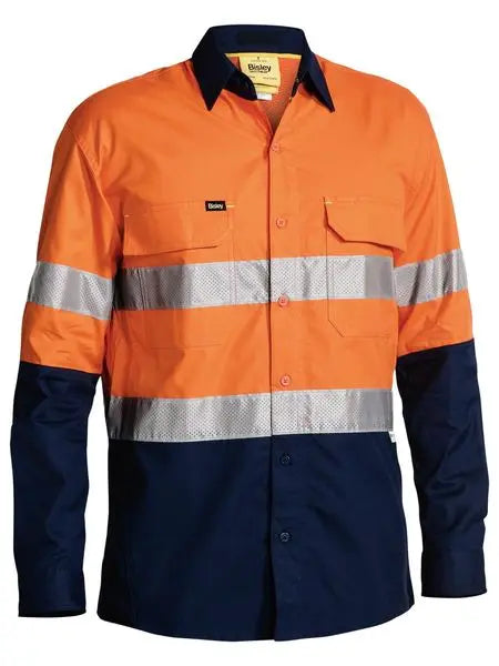 Bisley Workwear 3m Taped X Airflow™ Ripstop Hi Vis Long Sleeve Shirt BS6415T - City Workwear
